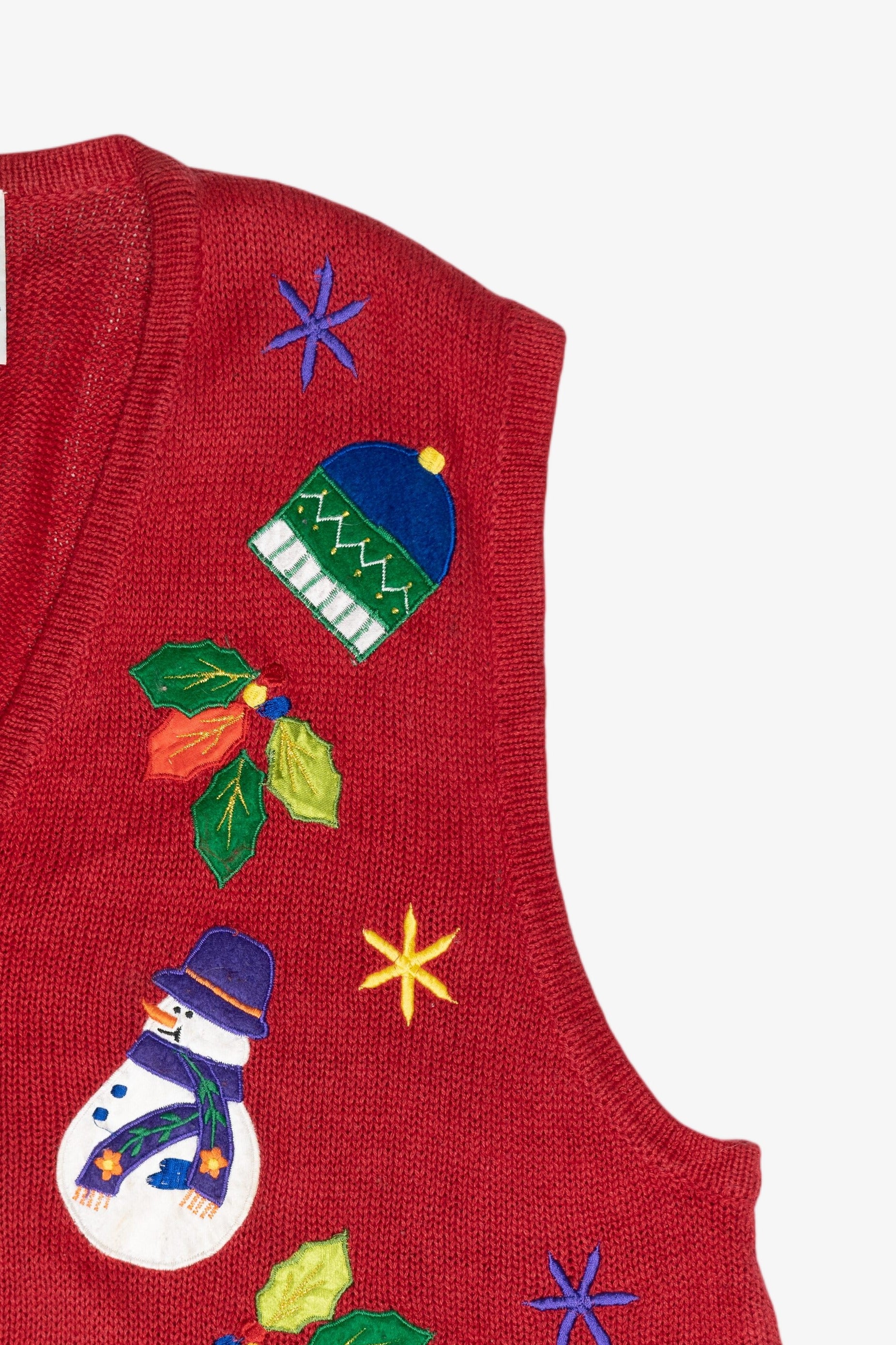 Snowmen Hats Vintage Ugly Christmas Vest (1990s)