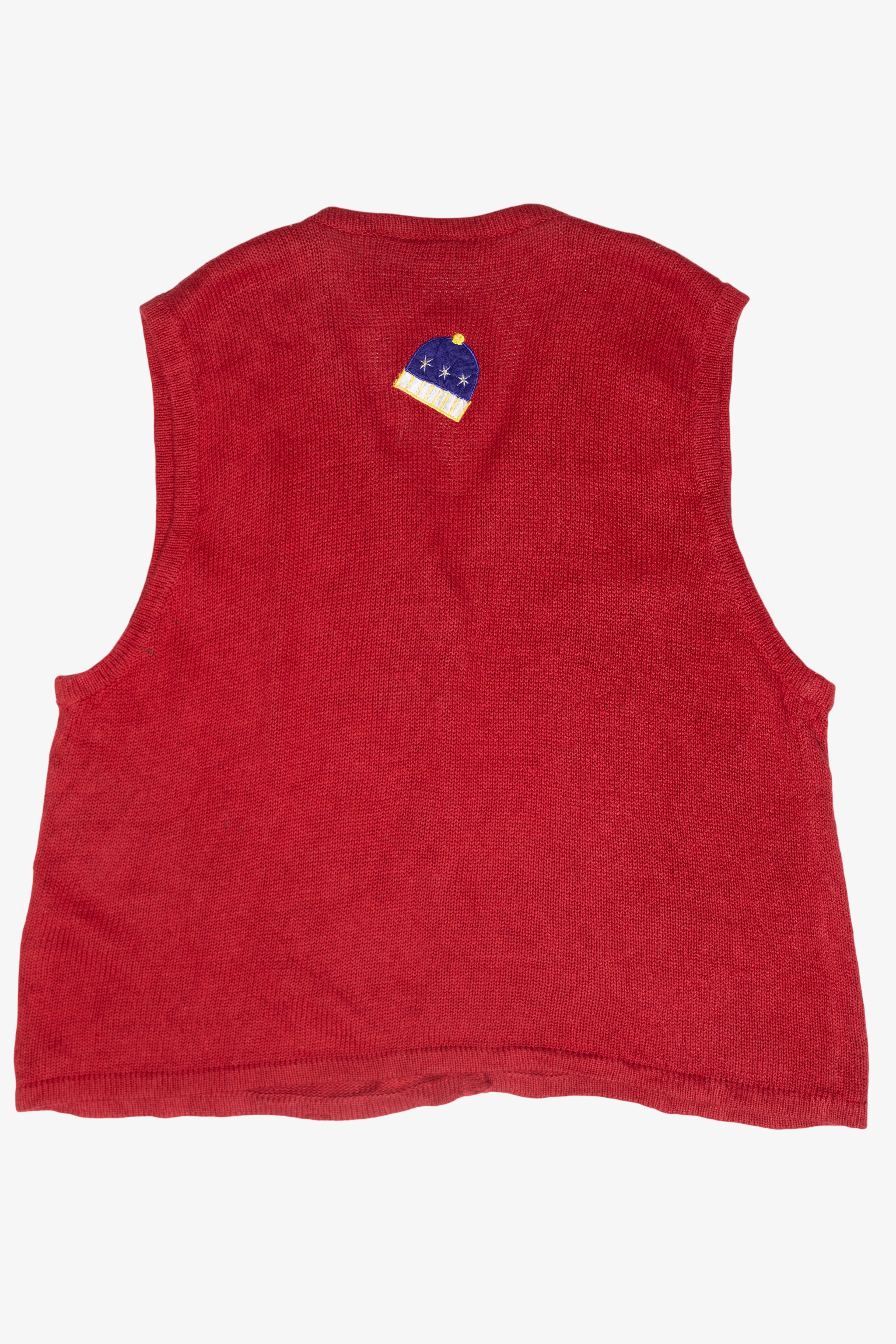 Snowmen Hats Vintage Ugly Christmas Vest (1990s)