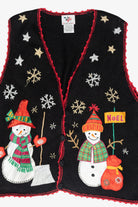 Noel Snowmen Vintage Ugly Christmas Vest (1990s)