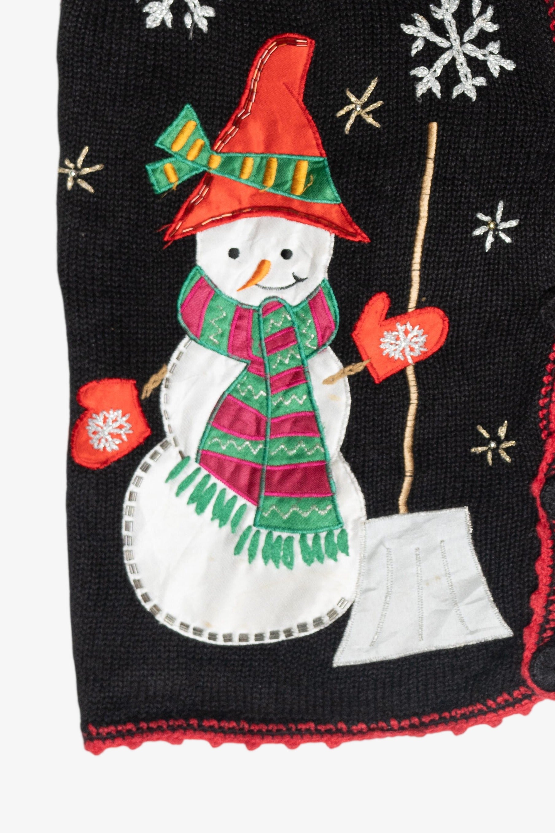 Noel Snowmen Vintage Ugly Christmas Vest (1990s)