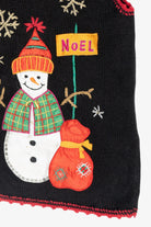 Noel Snowmen Vintage Ugly Christmas Vest (1990s)