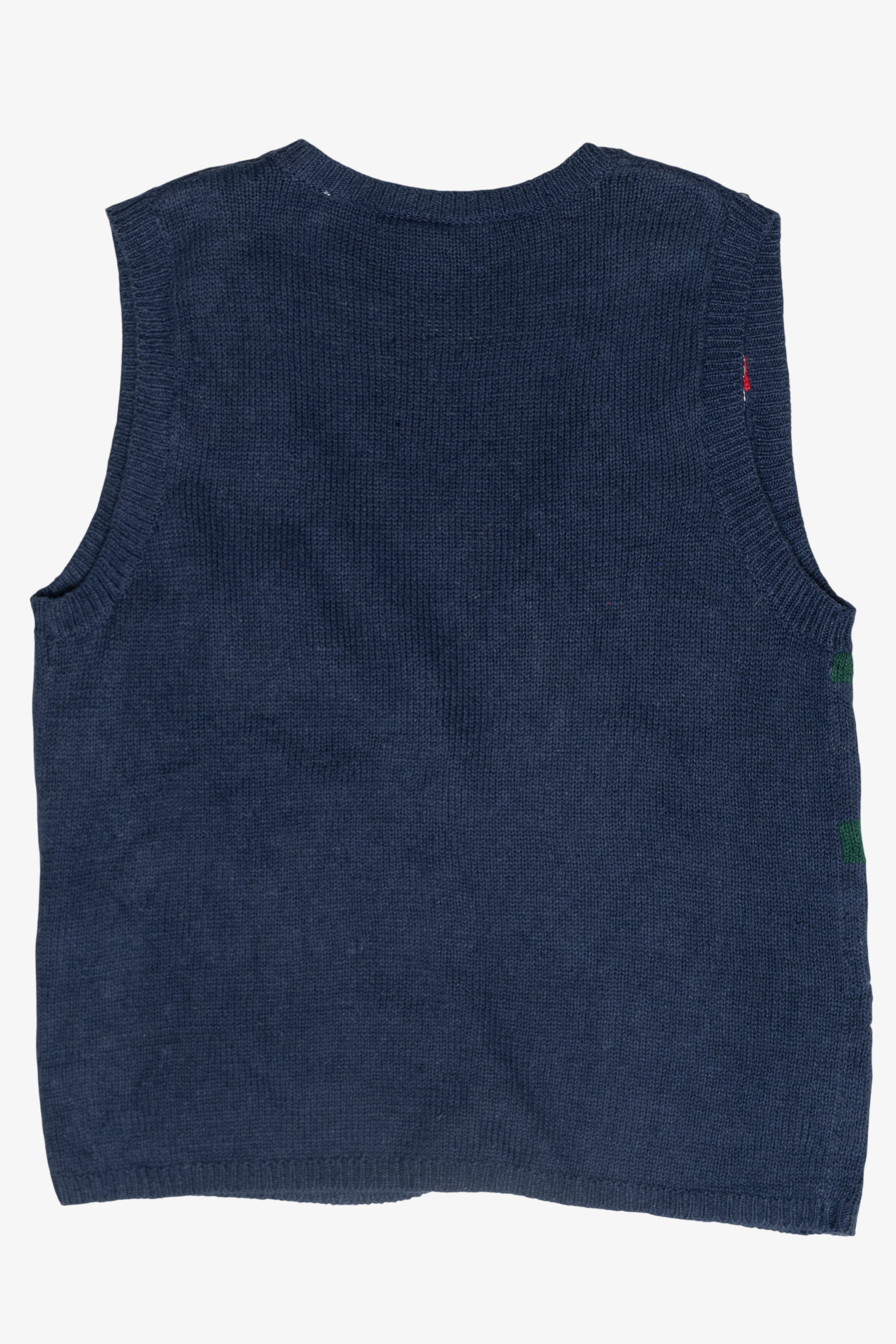 Skiing Polar Bears Vintage Ugly Christmas Vest (1990s)