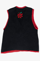 Holly Flower Vintage Ugly Christmas Vest (1980s)