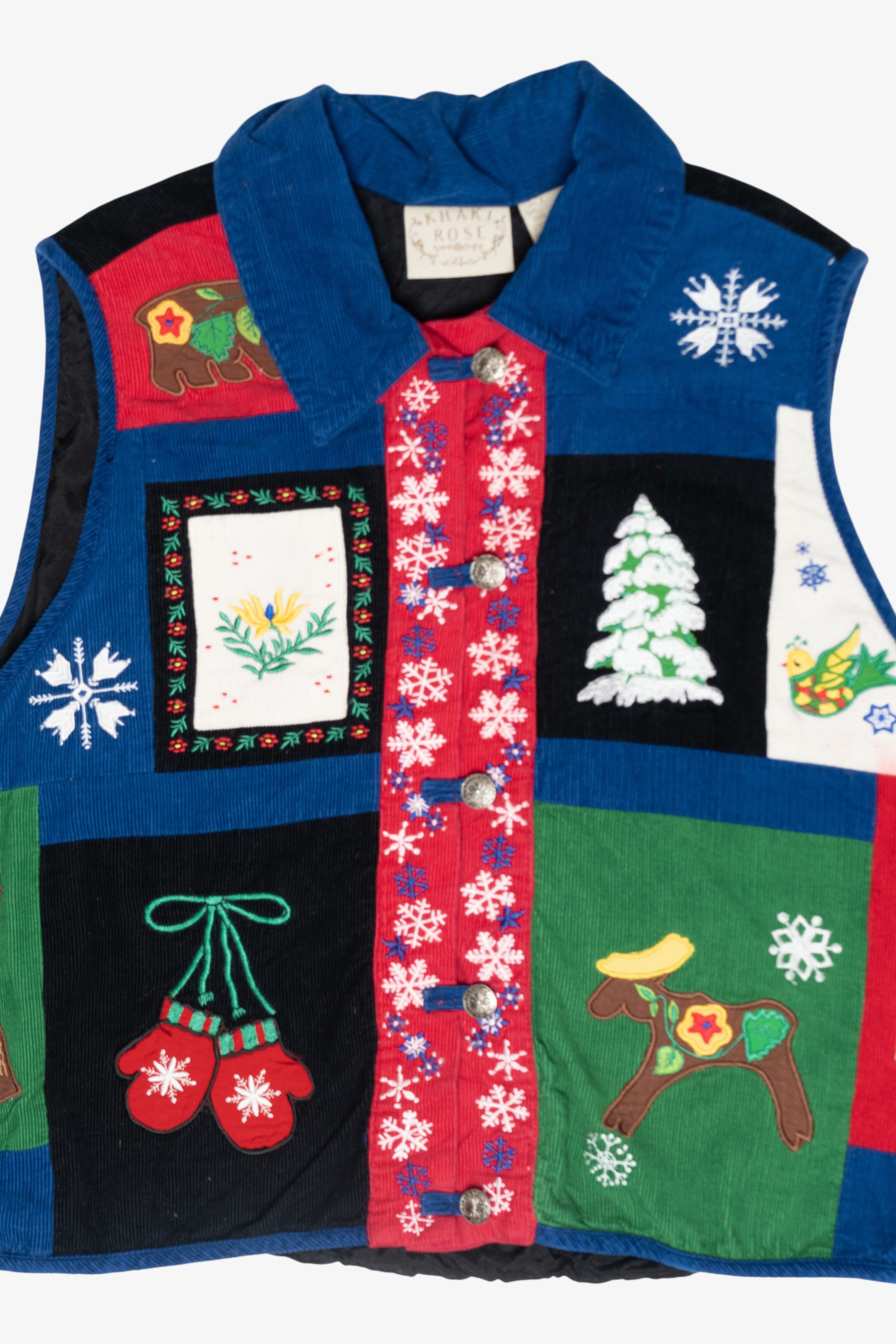 Quilted Icons Vintage Ugly Christmas Vest (1990s)