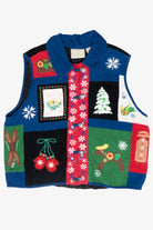 Quilted Icons Vintage Ugly Christmas Vest (1990s)