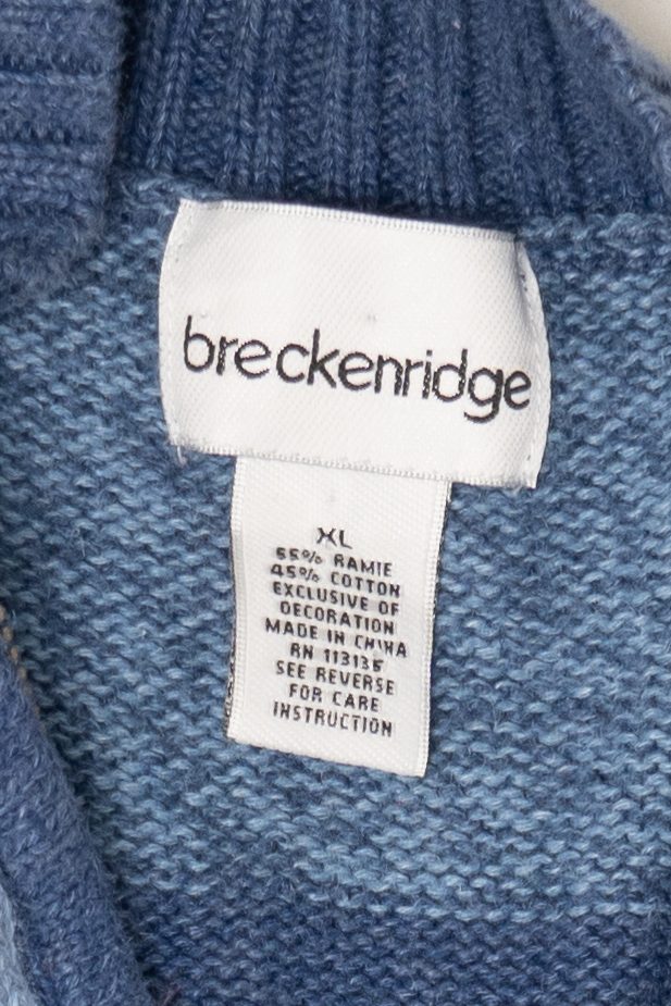 Vintage Blue Breckenridge Snowflakes Ugly Christmas Vest (2000s)