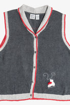Vintage Ice Skating & Skiing Ugly Christmas Sweater Vest (2000s)