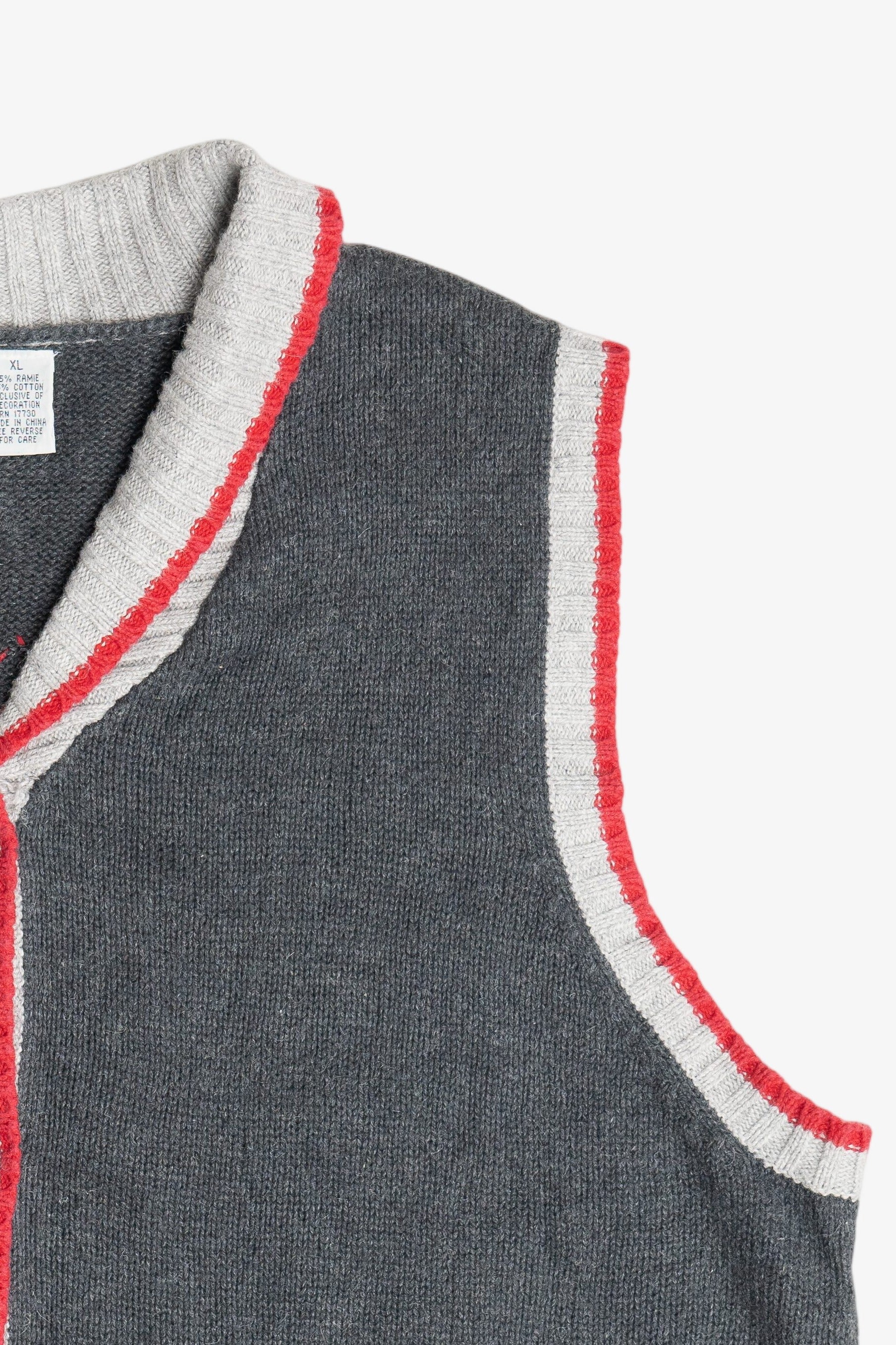 Vintage Ice Skating & Skiing Ugly Christmas Sweater Vest (2000s)