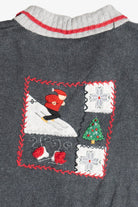 Vintage Ice Skating & Skiing Ugly Christmas Sweater Vest (2000s)