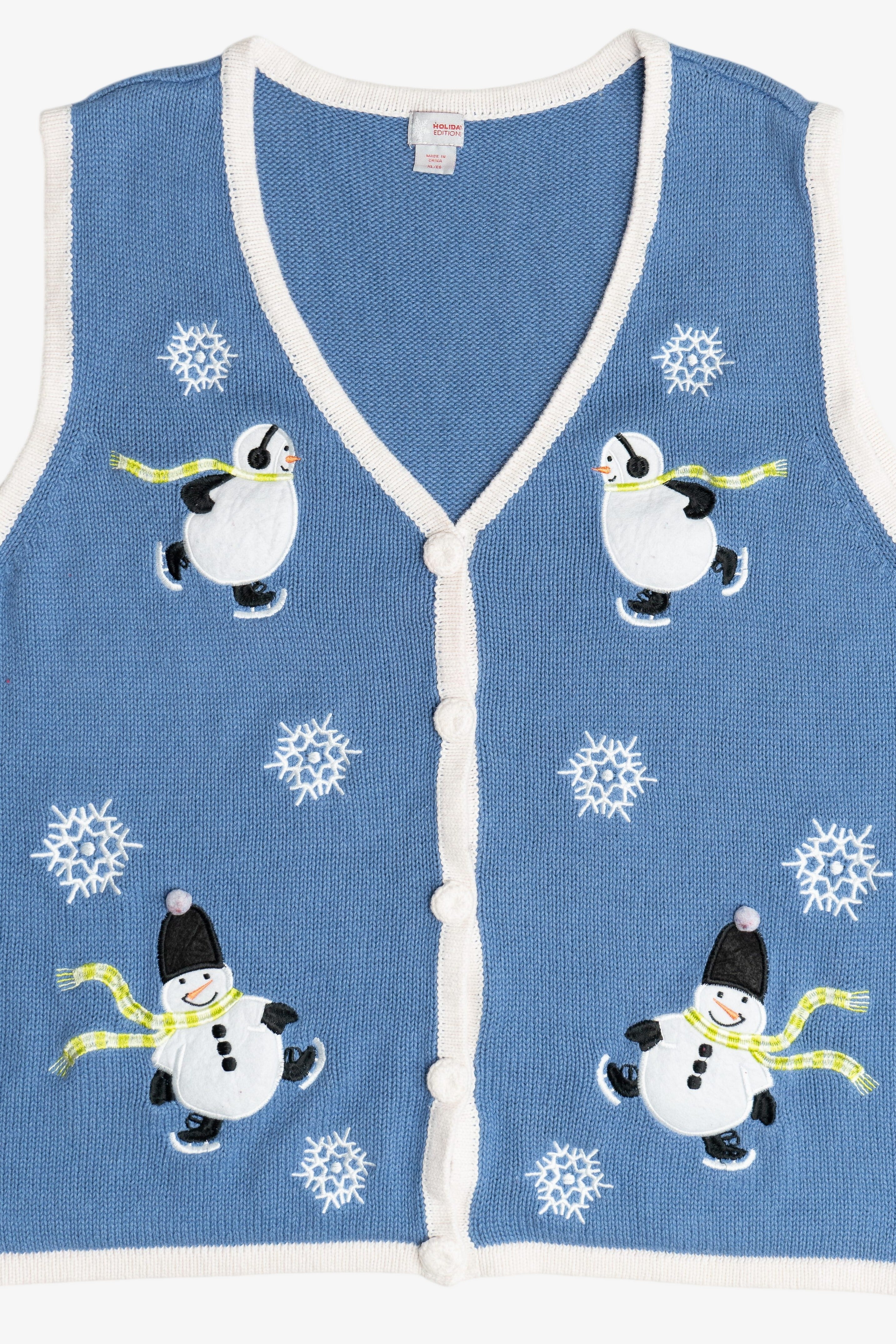 Vintage Holiday Editions Snowmen Ugly Christmas Sweater Vest (2000s)
