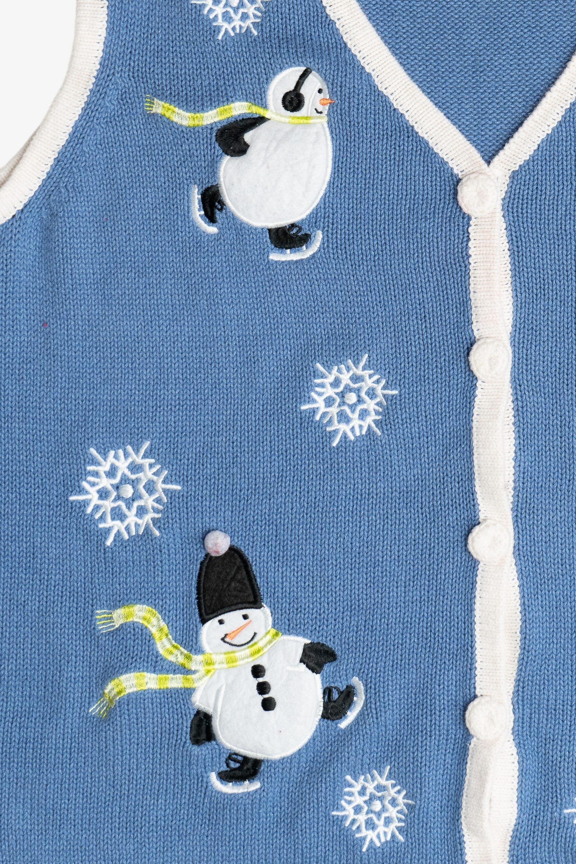 Vintage Holiday Editions Snowmen Ugly Christmas Sweater Vest (2000s)
