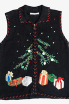 Vintage Christmas Tree With Presents Ugly Christmas Sweater Vest (2000s)