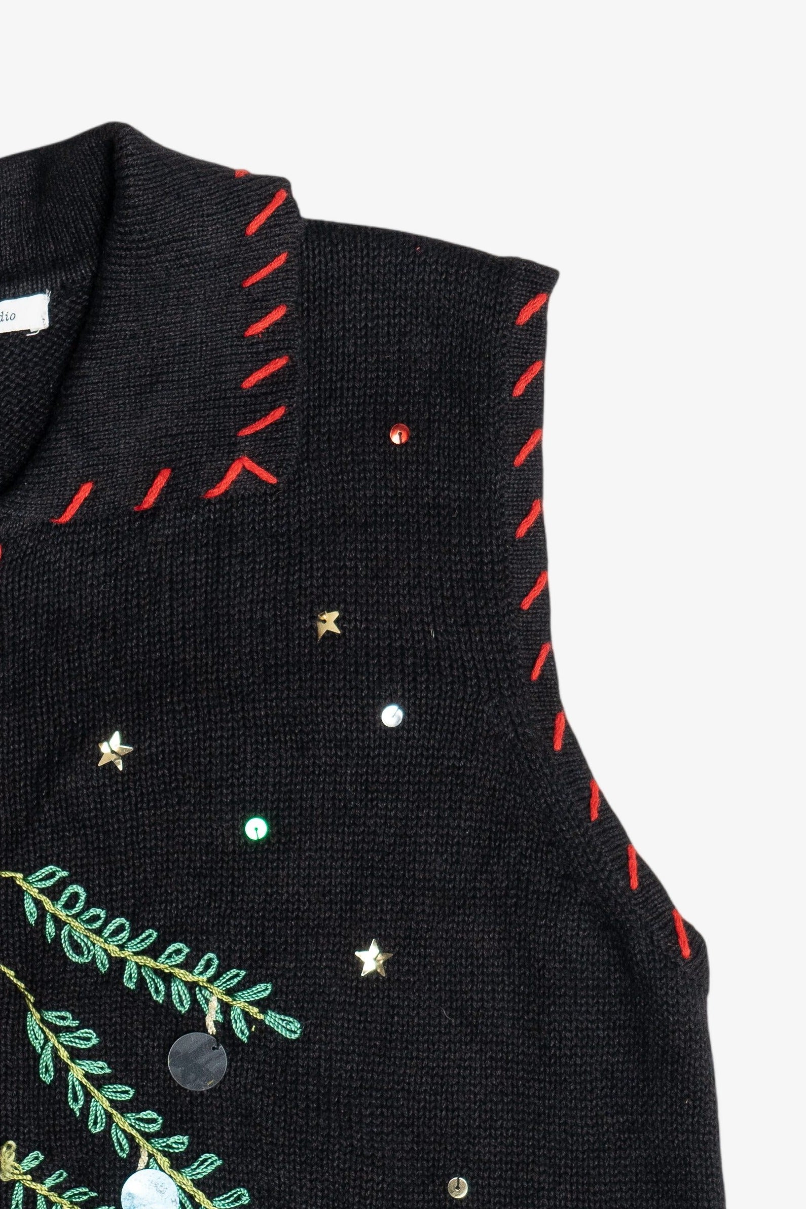 Vintage Christmas Tree With Presents Ugly Christmas Sweater Vest (2000s)