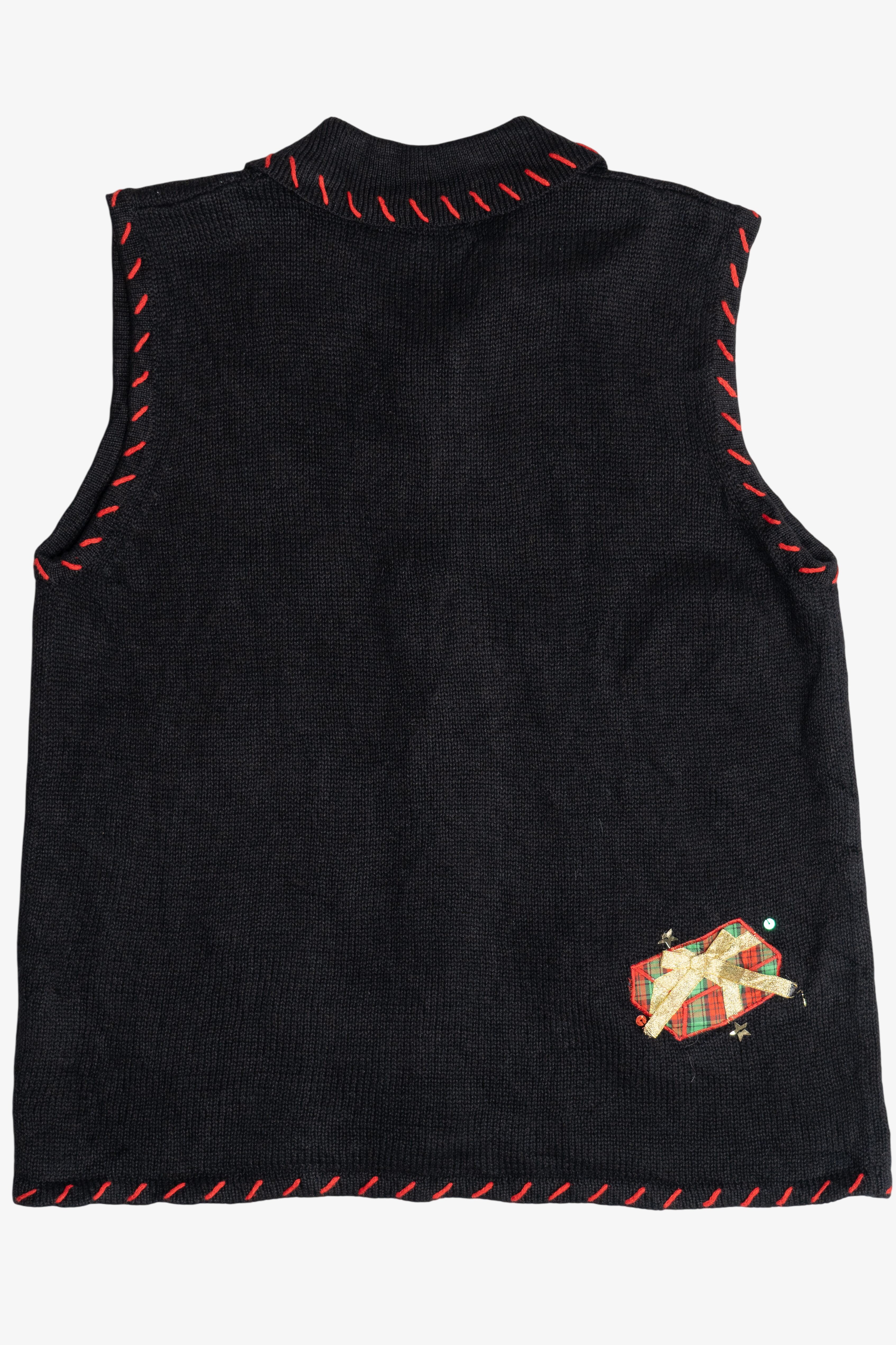 Vintage Christmas Tree With Presents Ugly Christmas Sweater Vest (2000s)
