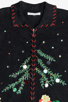 Vintage Christmas Tree With Presents Ugly Christmas Sweater Vest (2000s)