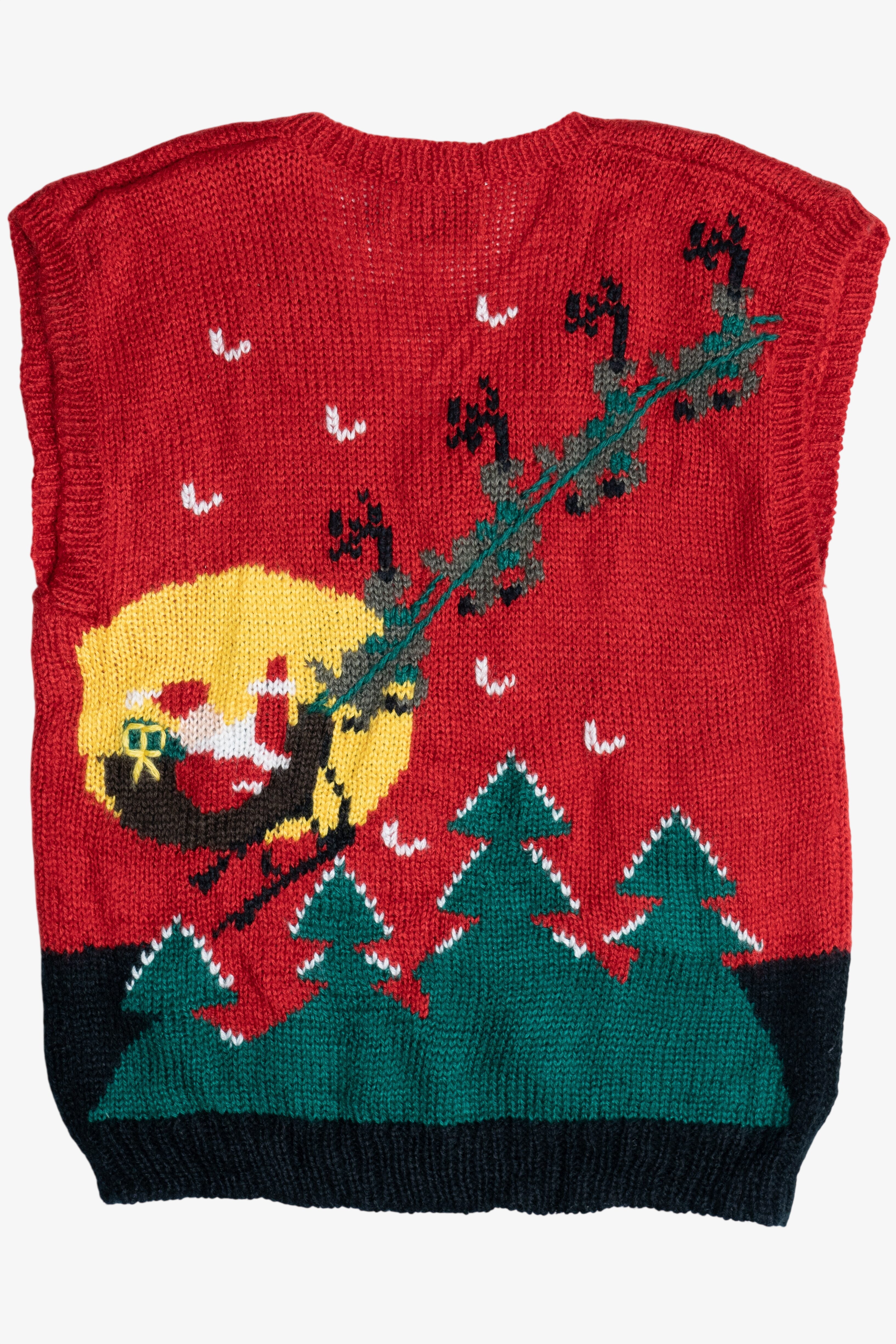 Vintage C. Christie's Hand Knit Ugly Christmas Sweater Vest (1980s)
