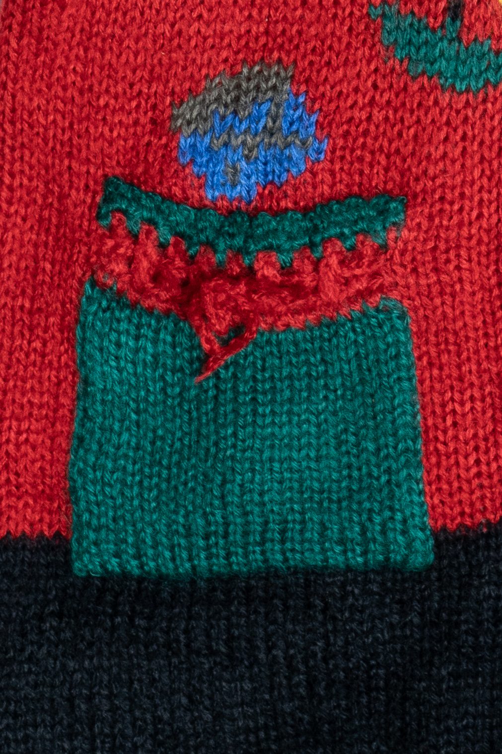 Vintage C. Christie's Hand Knit Ugly Christmas Sweater Vest (1980s)