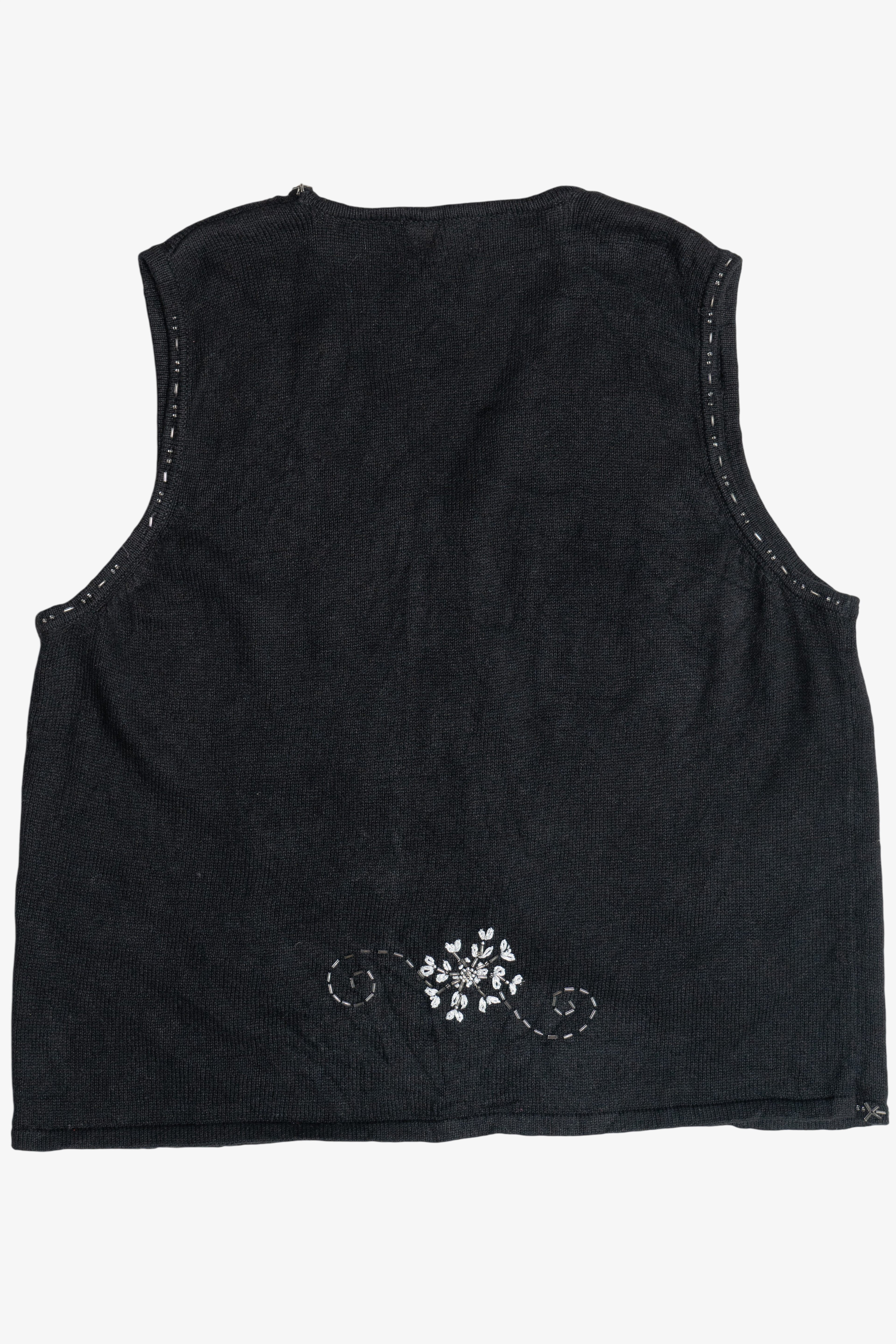 Vintage Snowflakes Ugly Christmas Sweater Vest (1990s)