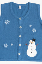 Vintage Snowman Holiday Faire Ugly Christmas Vest (2000s)