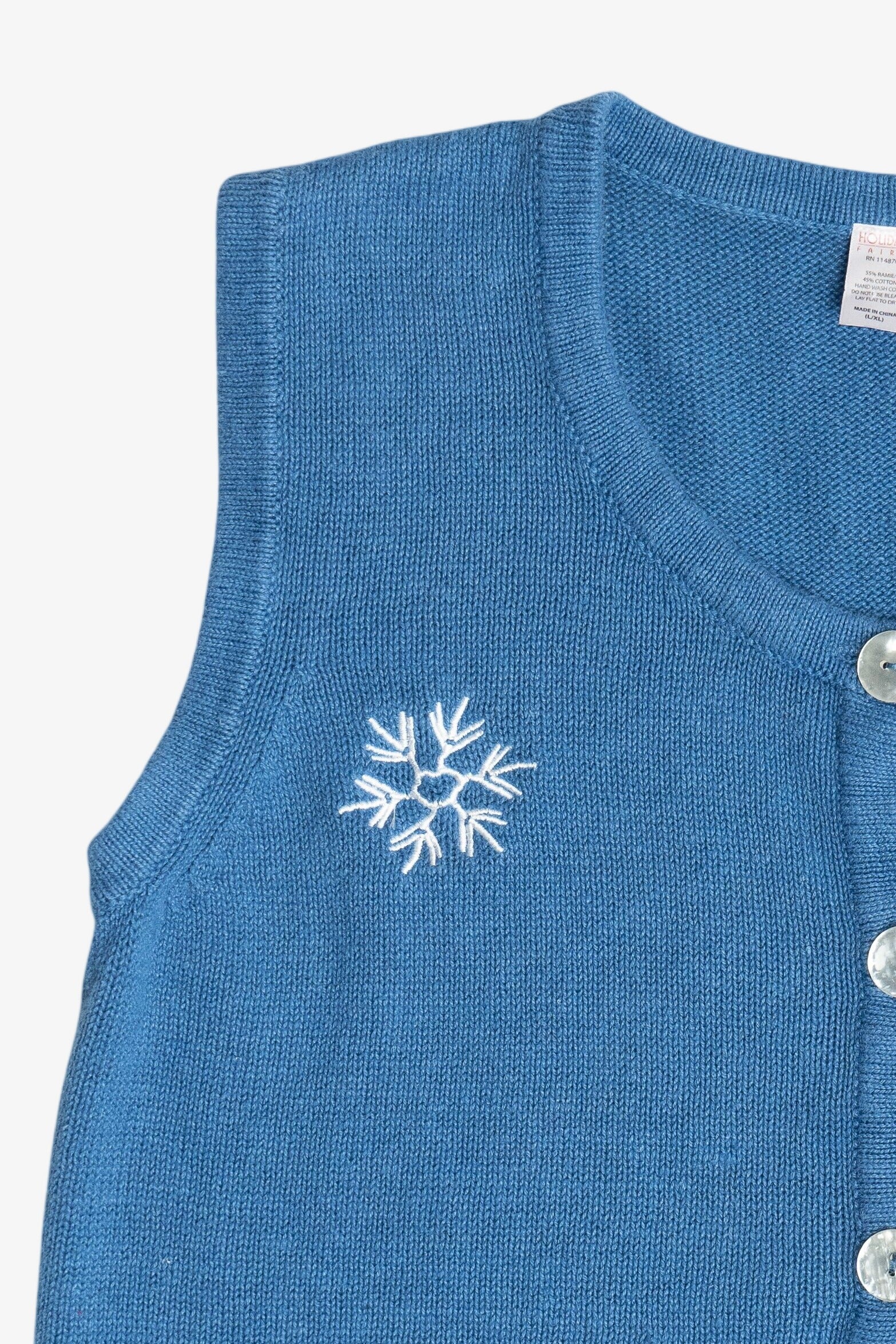 Vintage Snowman Holiday Faire Ugly Christmas Vest (2000s)
