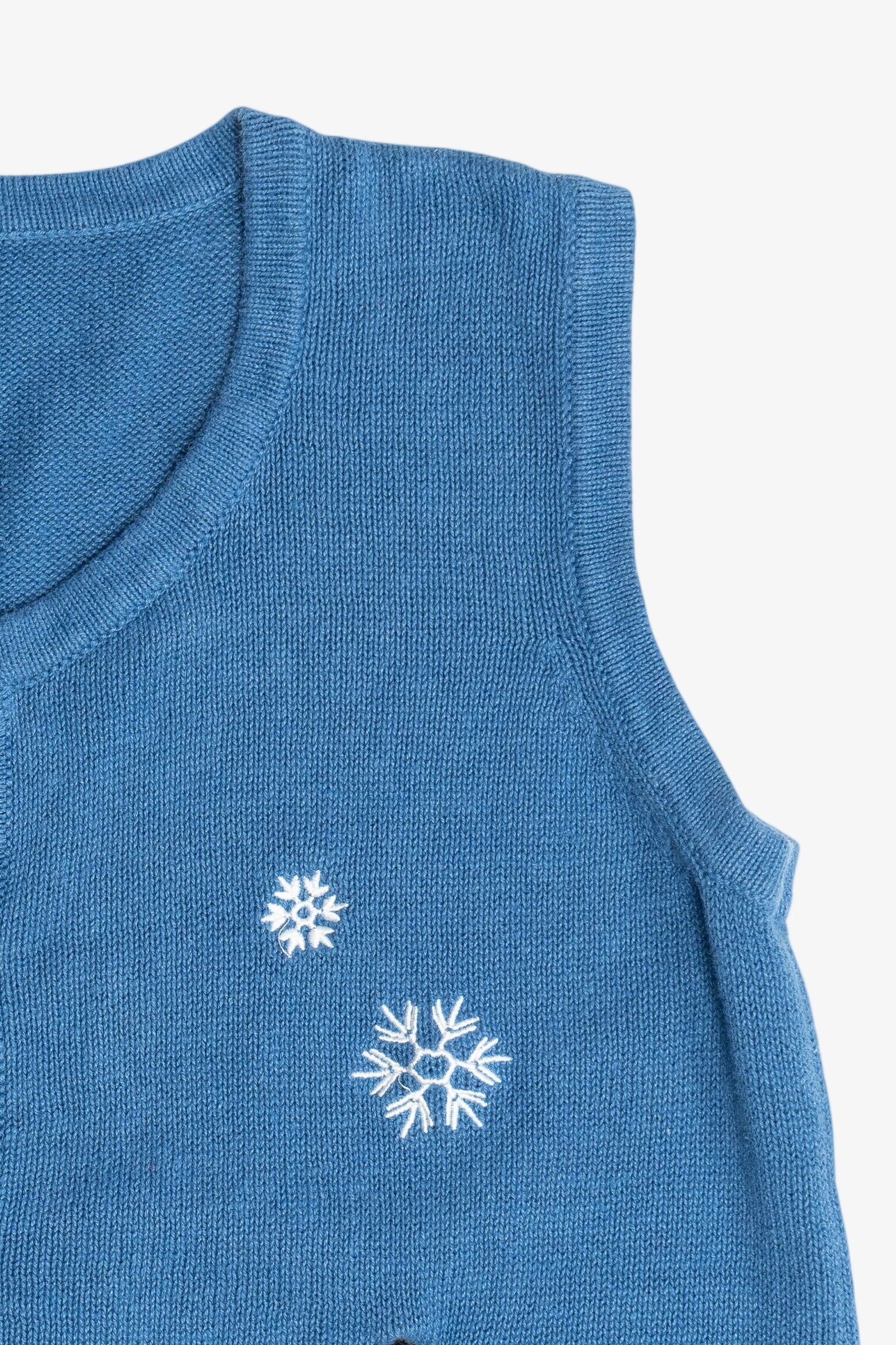Vintage Snowman Holiday Faire Ugly Christmas Vest (2000s)