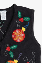 Vintage Bobbie Brooks Ornaments Ugly Christmas Vest (1990s)