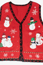 Snowmen Friends Vintage Ugly Christmas Vest (1990s)