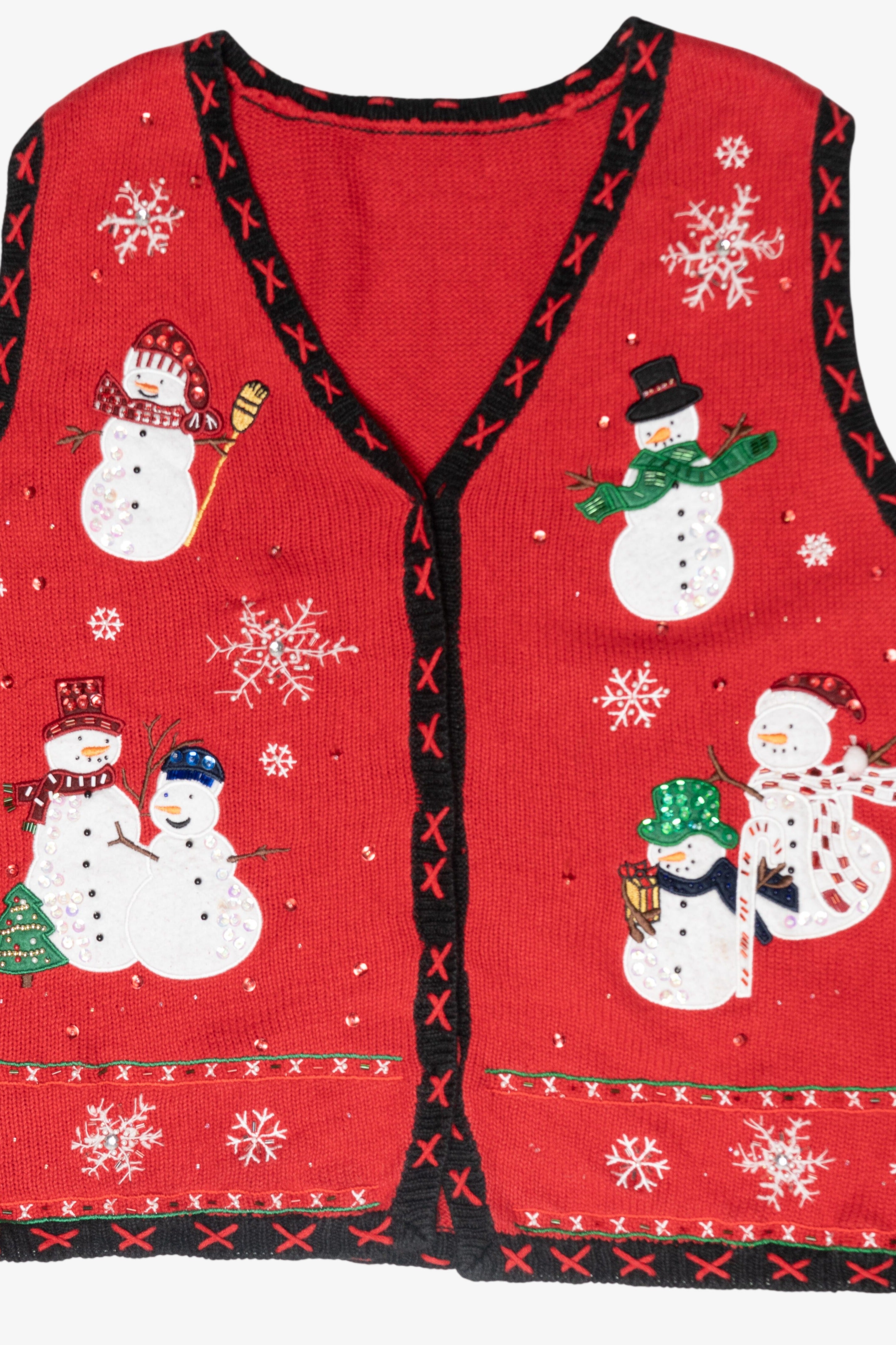 Snowmen Friends Vintage Ugly Christmas Vest (1990s)