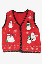 Snowmen Friends Vintage Ugly Christmas Vest (1990s)