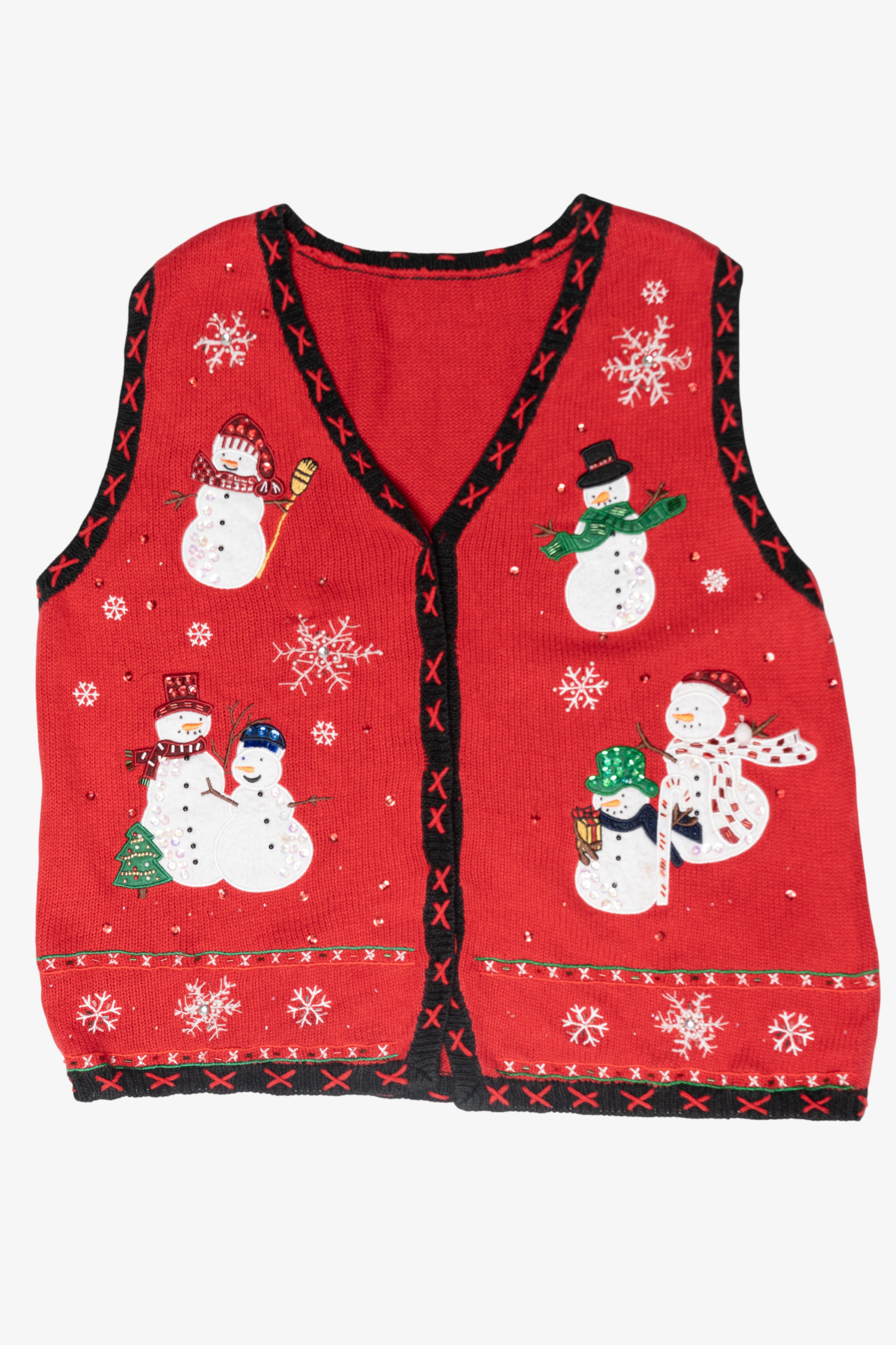 Snowmen Friends Vintage Ugly Christmas Vest (1990s)