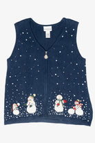 Snowy Night Vintage Ugly Christmas Vest (2000s)