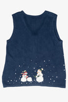 Snowy Night Vintage Ugly Christmas Vest (2000s)