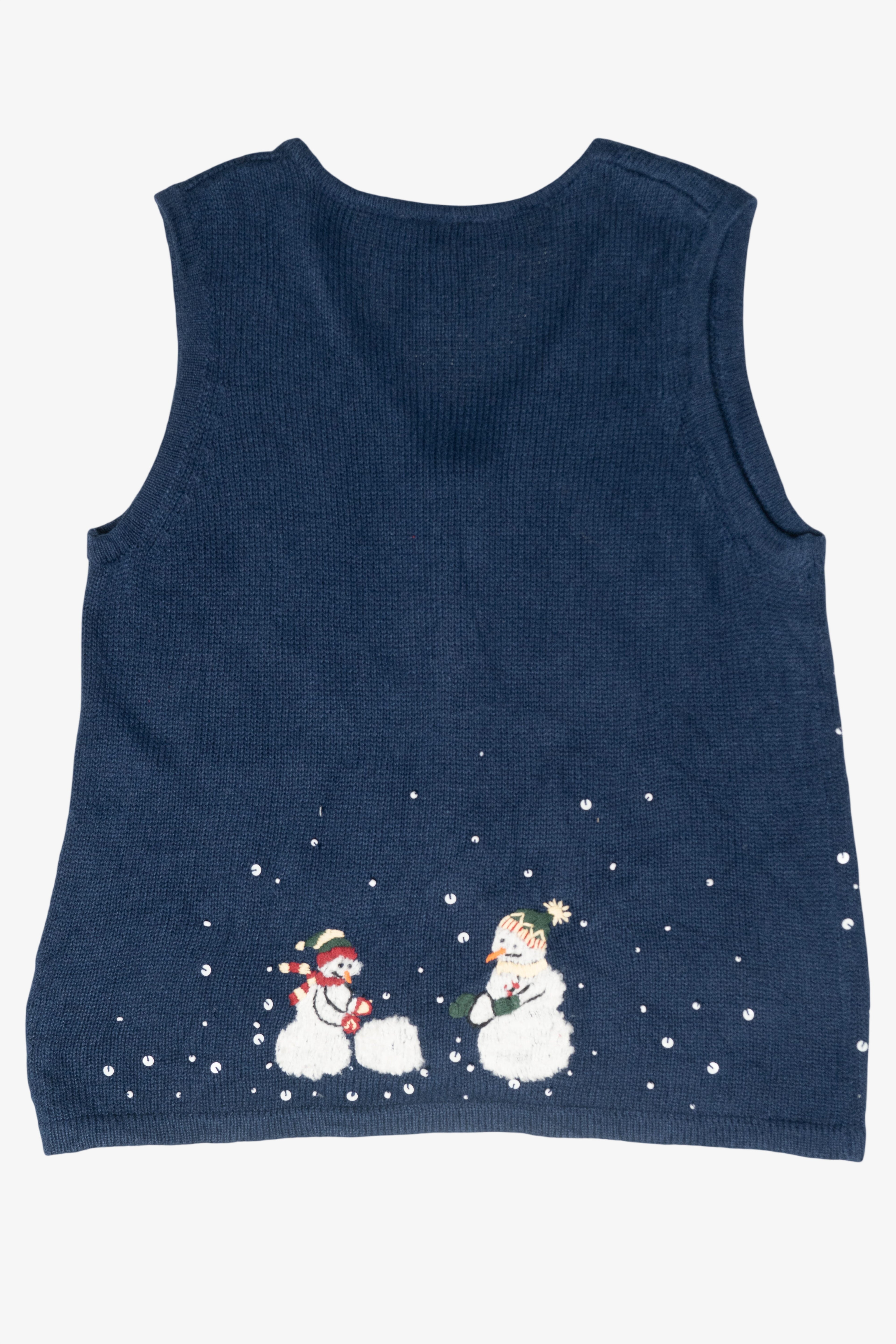 Snowy Night Vintage Ugly Christmas Vest (2000s)