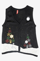 Snowflake Trees Vintage Ugly Christmas Vest (2000s)