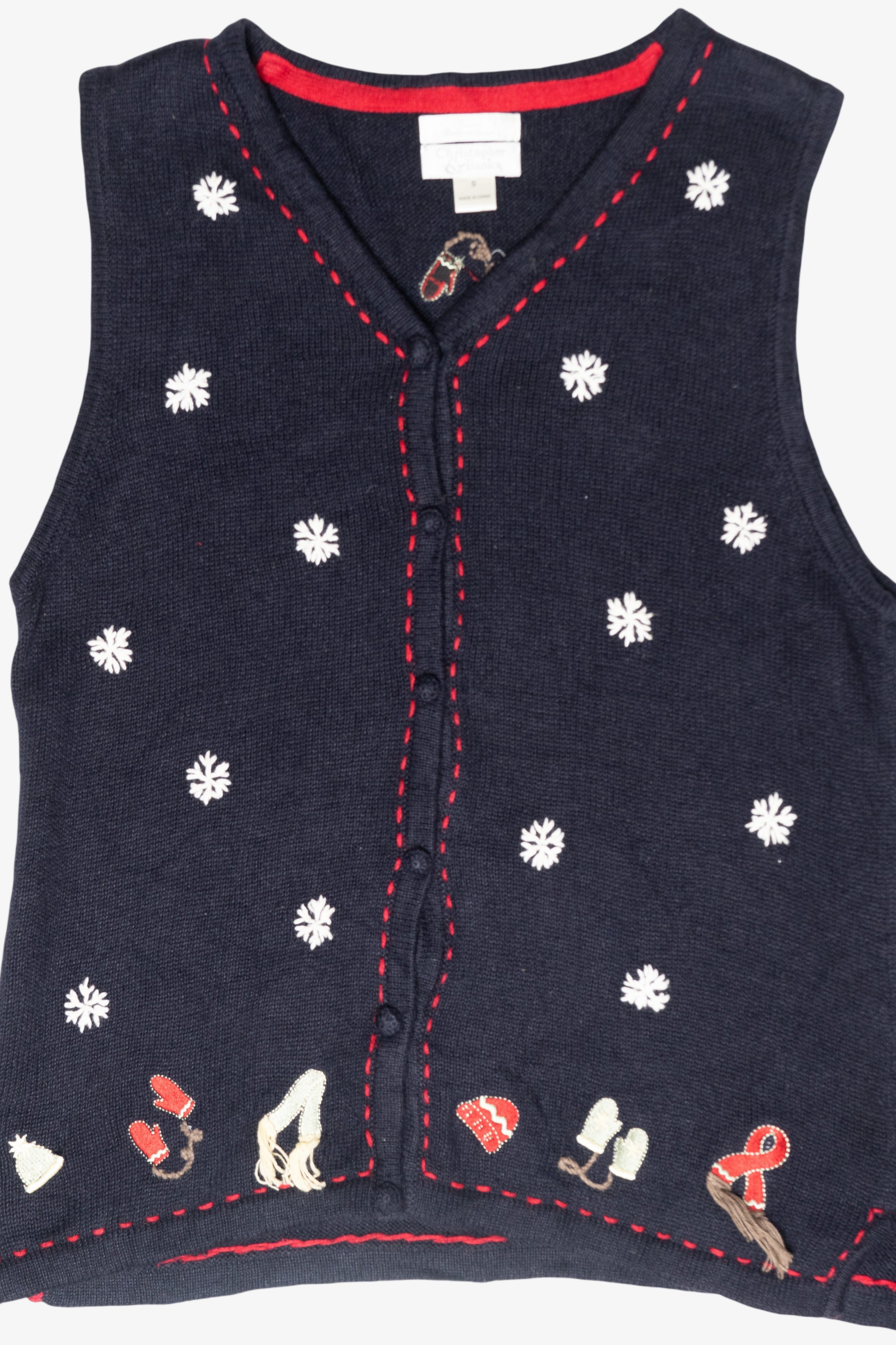 Mittens & Scarves Vintage Ugly Christmas Sweater Vest (2000s)