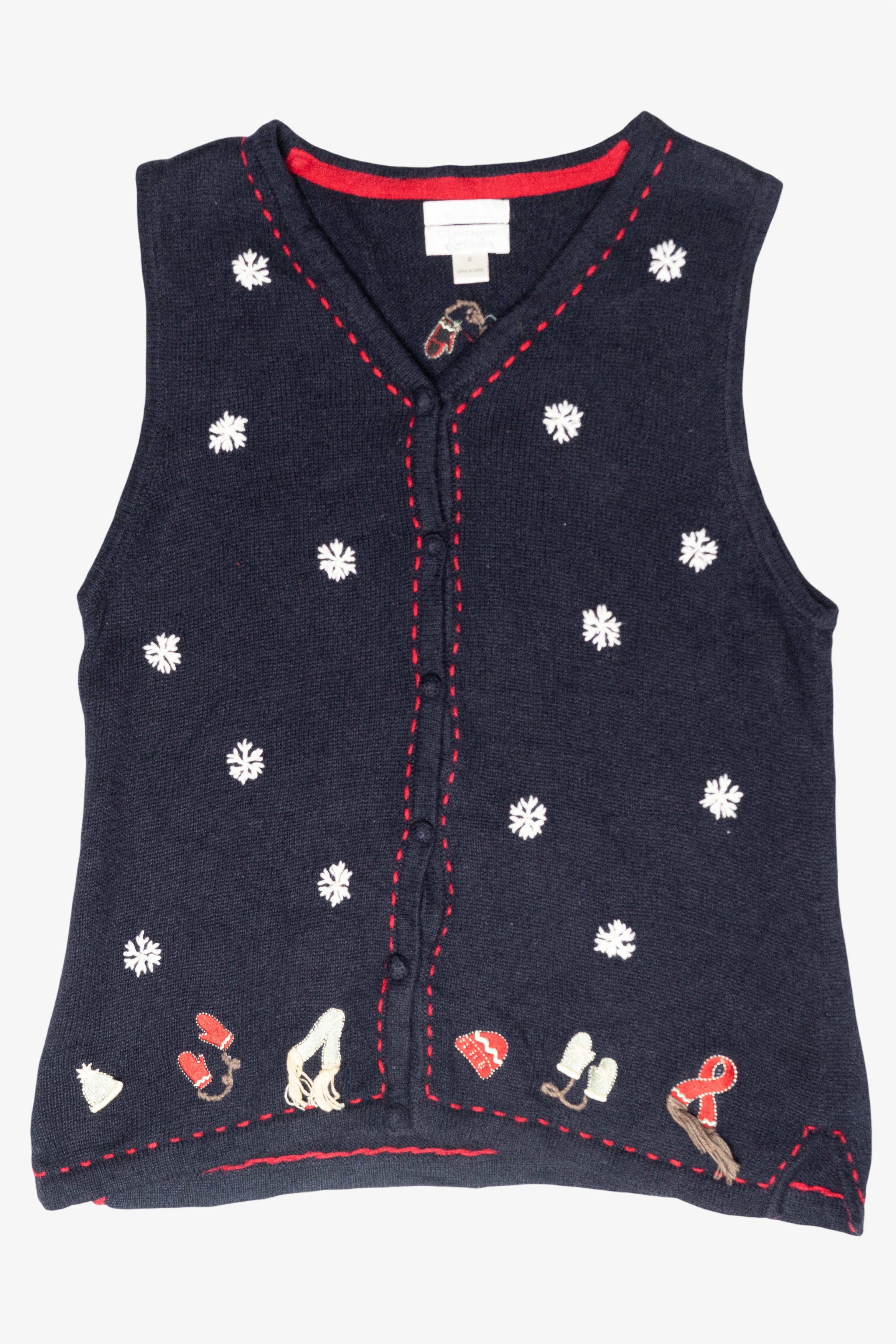 Mittens & Scarves Vintage Ugly Christmas Sweater Vest (2000s)
