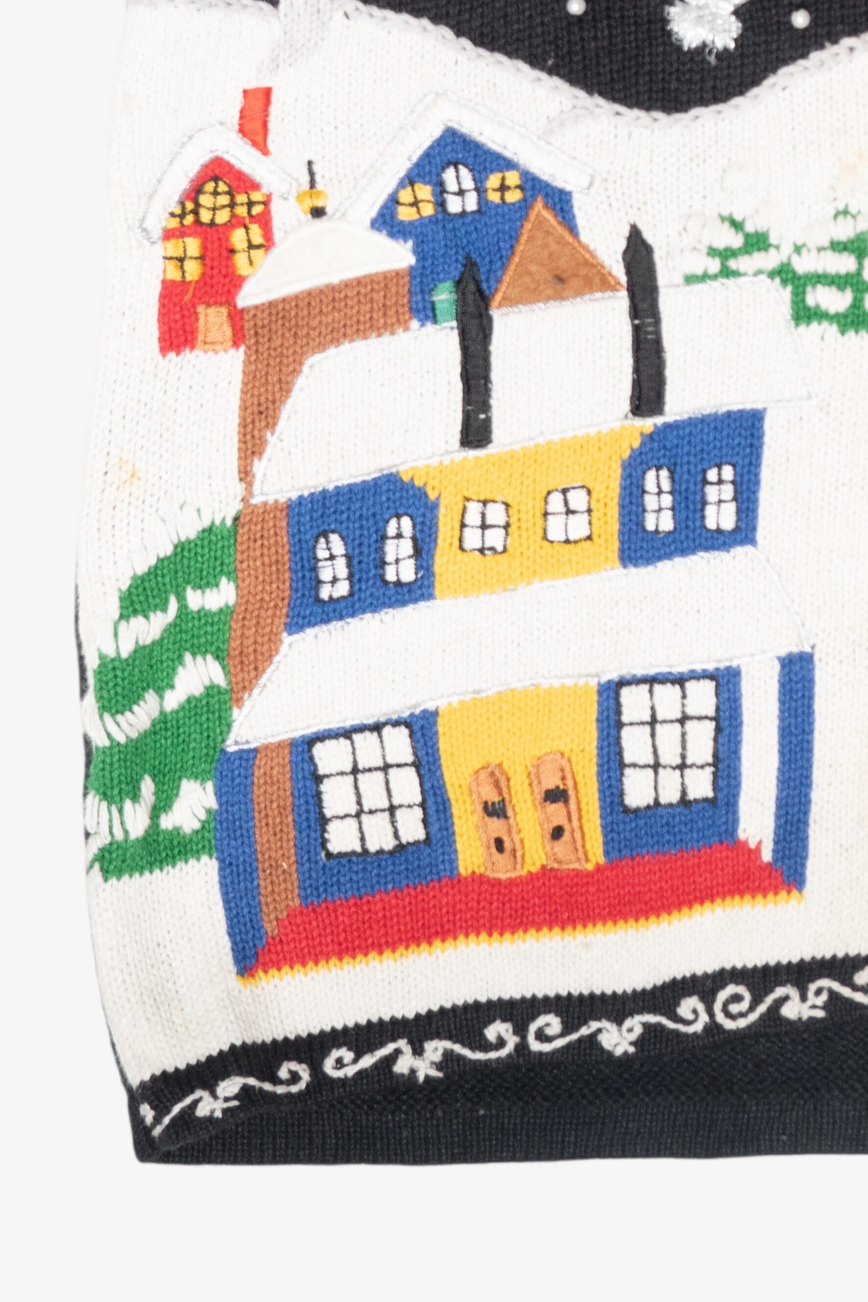 Sleigh Ride Vintage Ugly Christmas Sweater Vest (2000s)