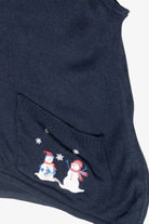 Snowman Pockets Vintage Ugly Christmas Sweater Vest (1990s)