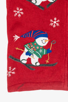 Skiing Snowmen Vintage Ugly Christmas Sweater Vest (1990s)