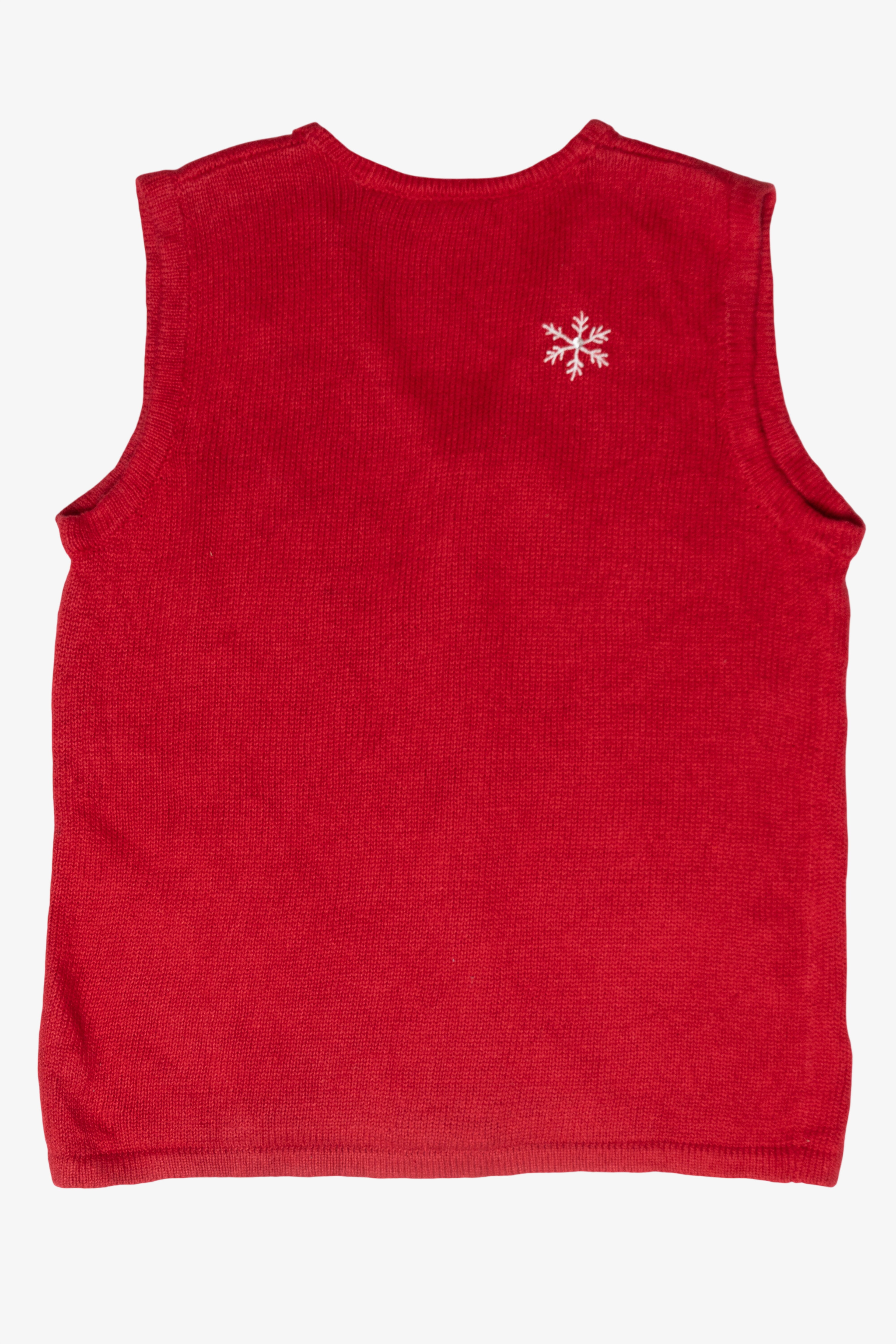 Skiing Snowmen Vintage Ugly Christmas Sweater Vest (1990s)
