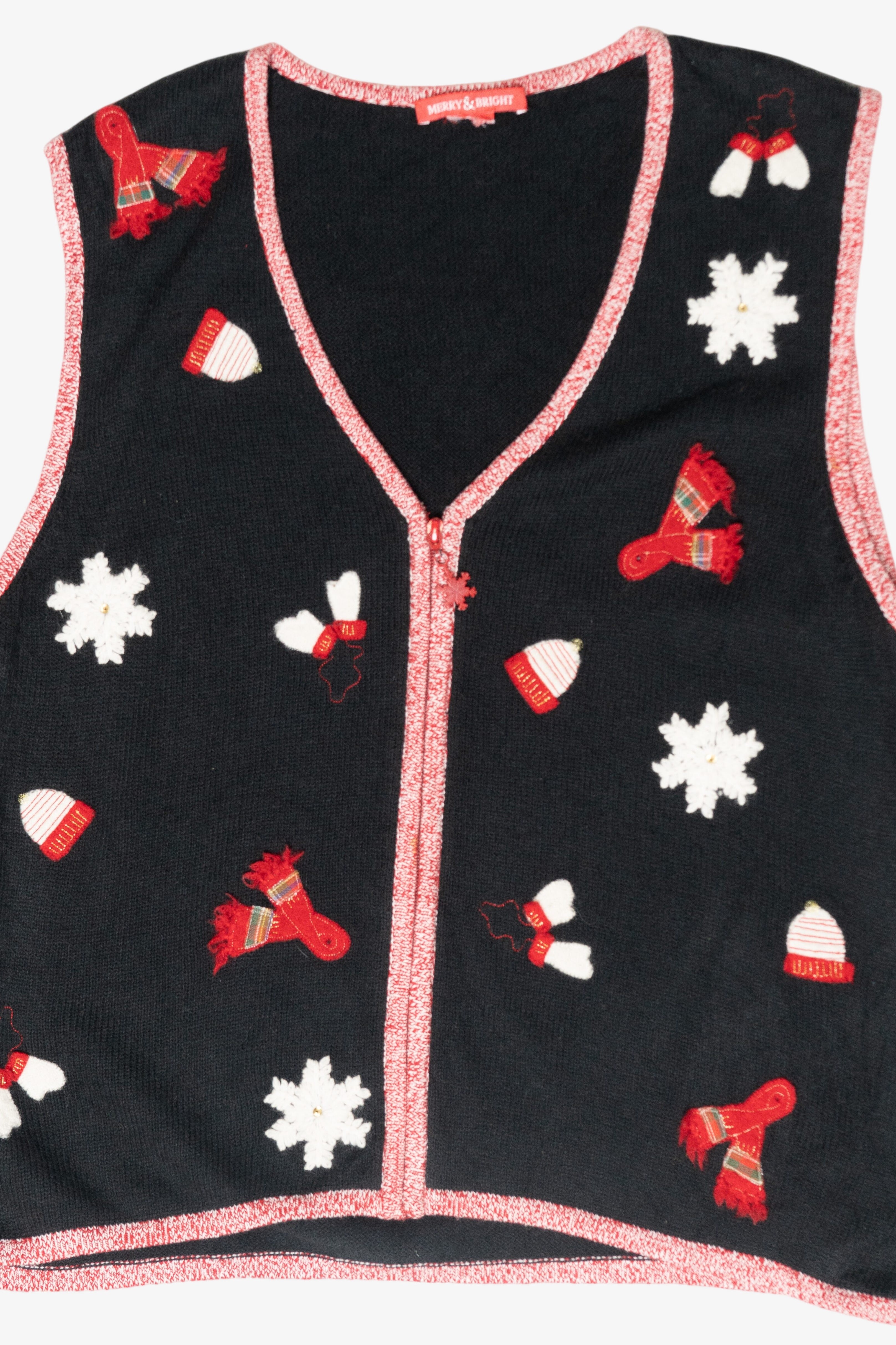 Hats & Scarves Vintage Ugly Christmas Sweater Vest (2000s)