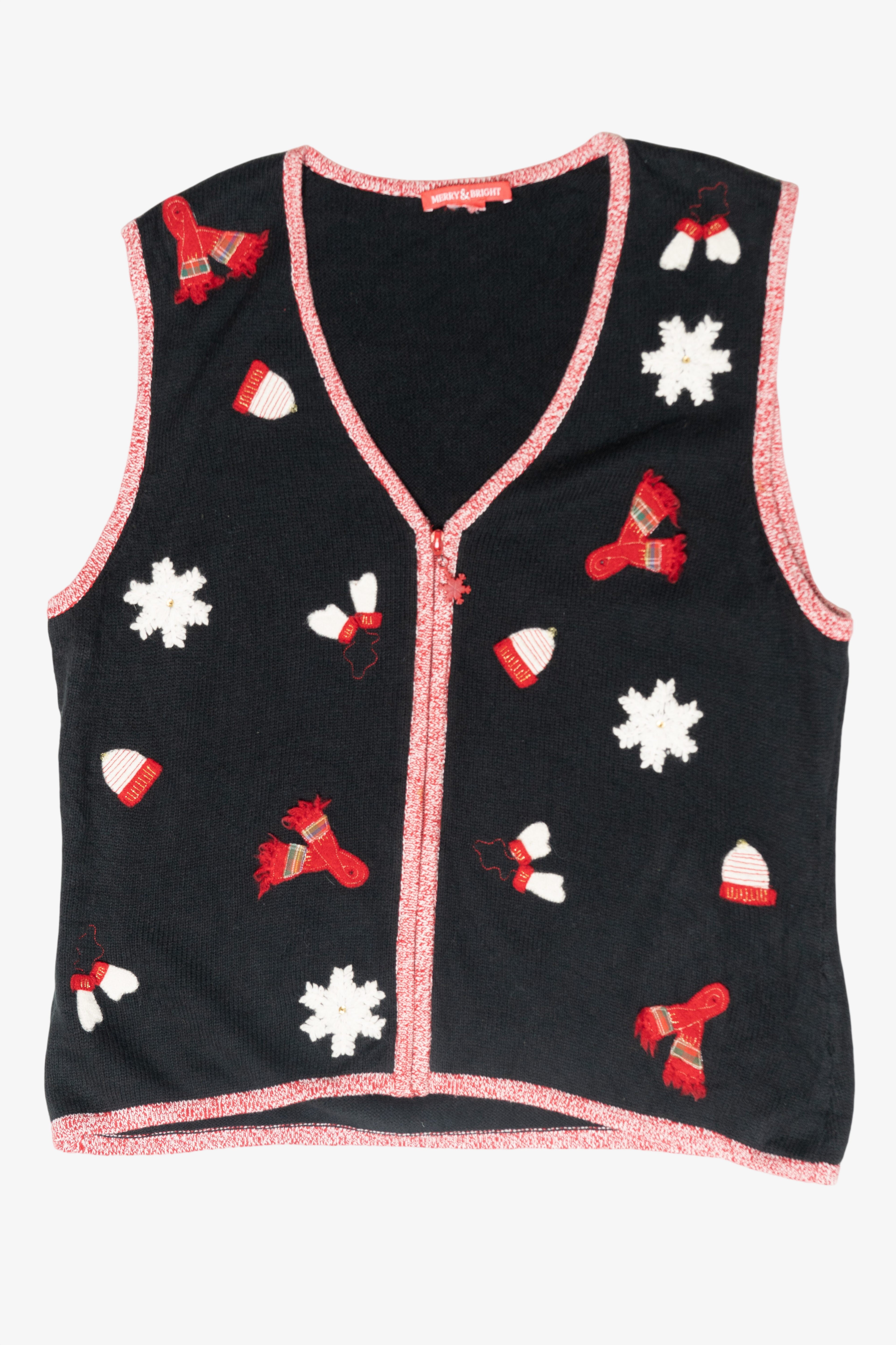 Hats & Scarves Vintage Ugly Christmas Sweater Vest (2000s)
