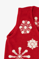 Vintage Red Basic Editions Snowflakes Ugly Christmas Vest (2000s)