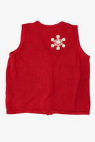 Vintage Red Basic Editions Snowflakes Ugly Christmas Vest (2000s)