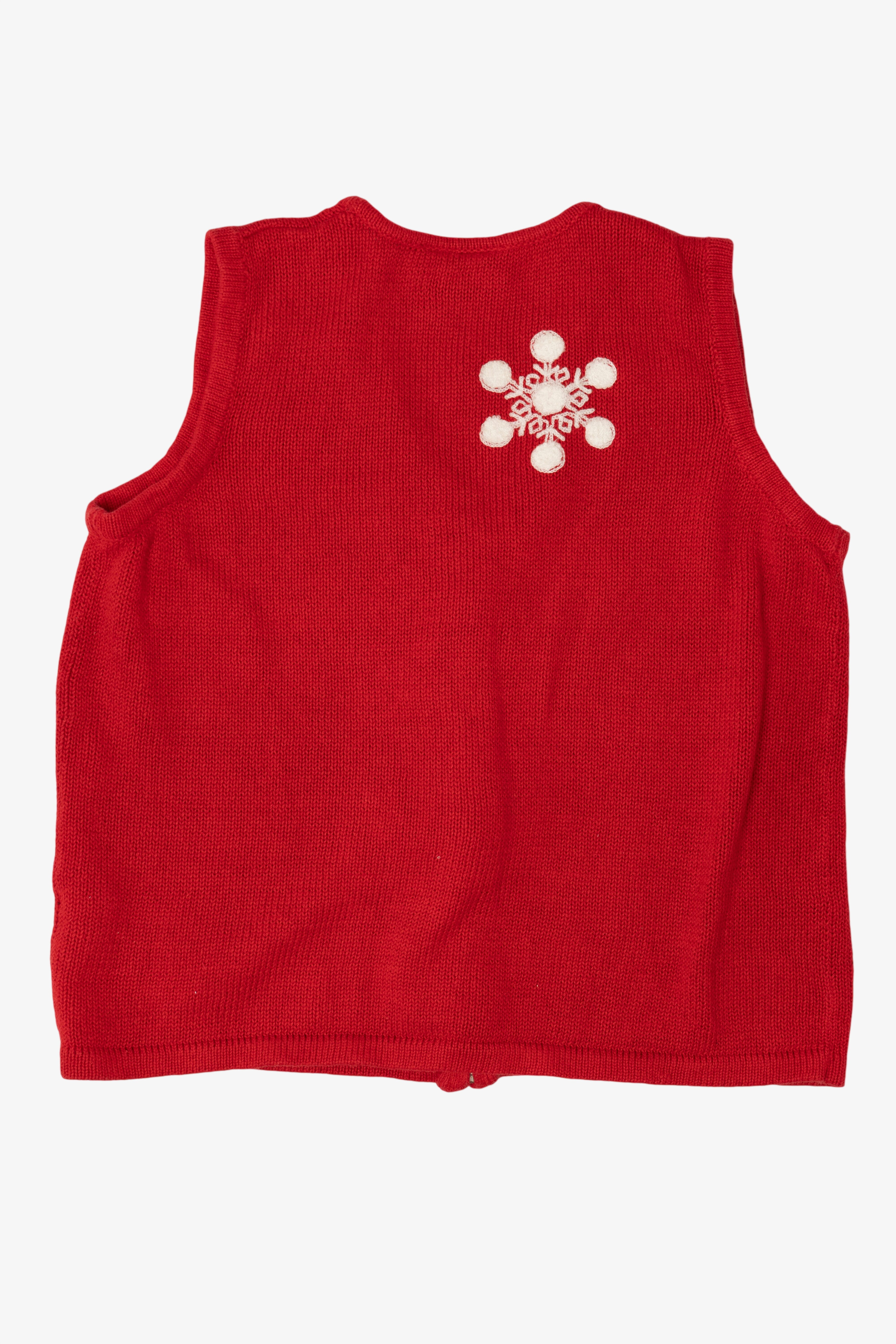 Vintage Red Basic Editions Snowflakes Ugly Christmas Vest (2000s)