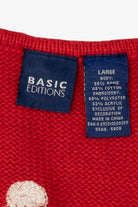 Vintage Red Basic Editions Snowflakes Ugly Christmas Vest (2000s)