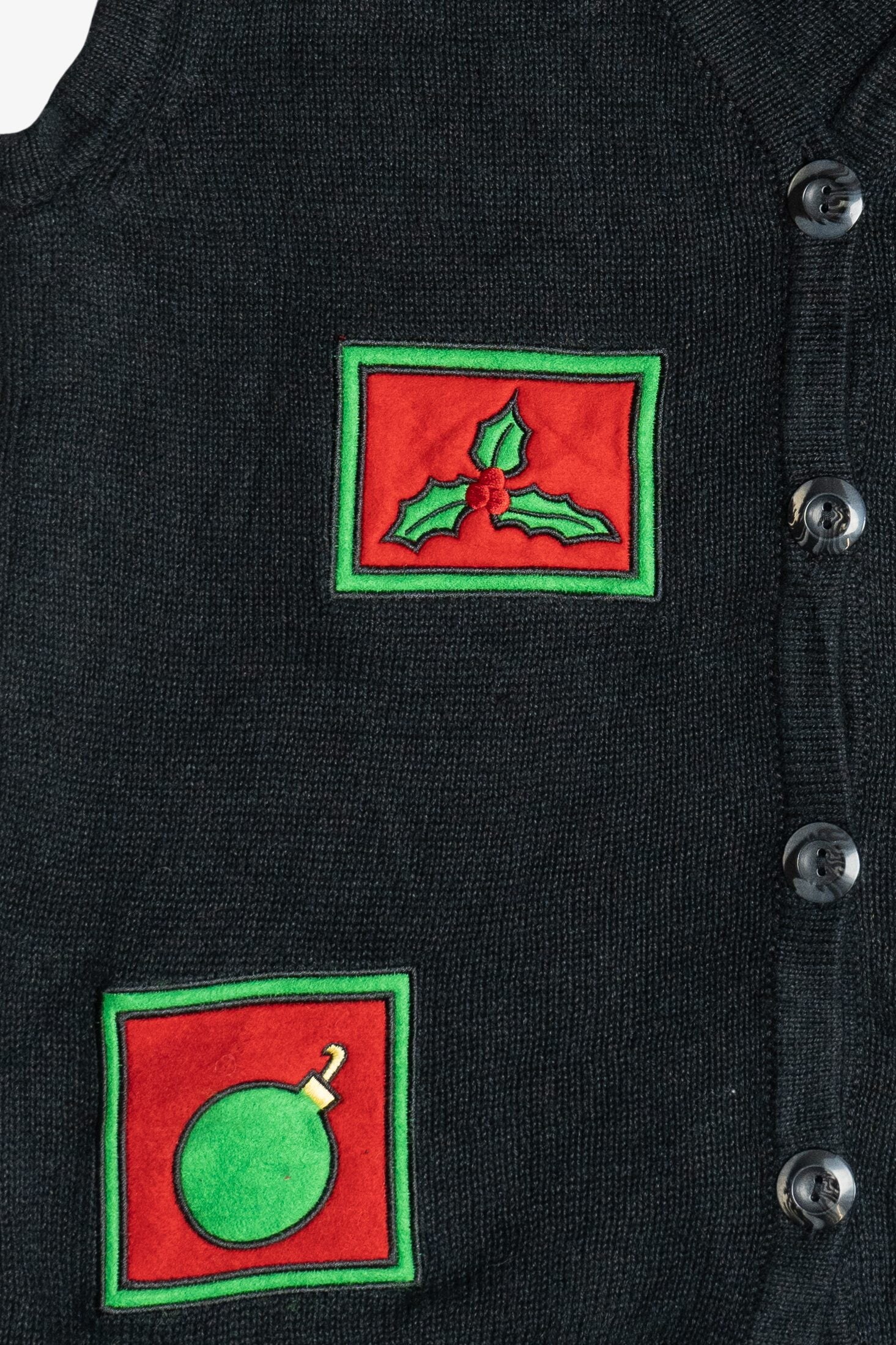 Vintage Black Ugly Christmas Sweater Vest (2000s)