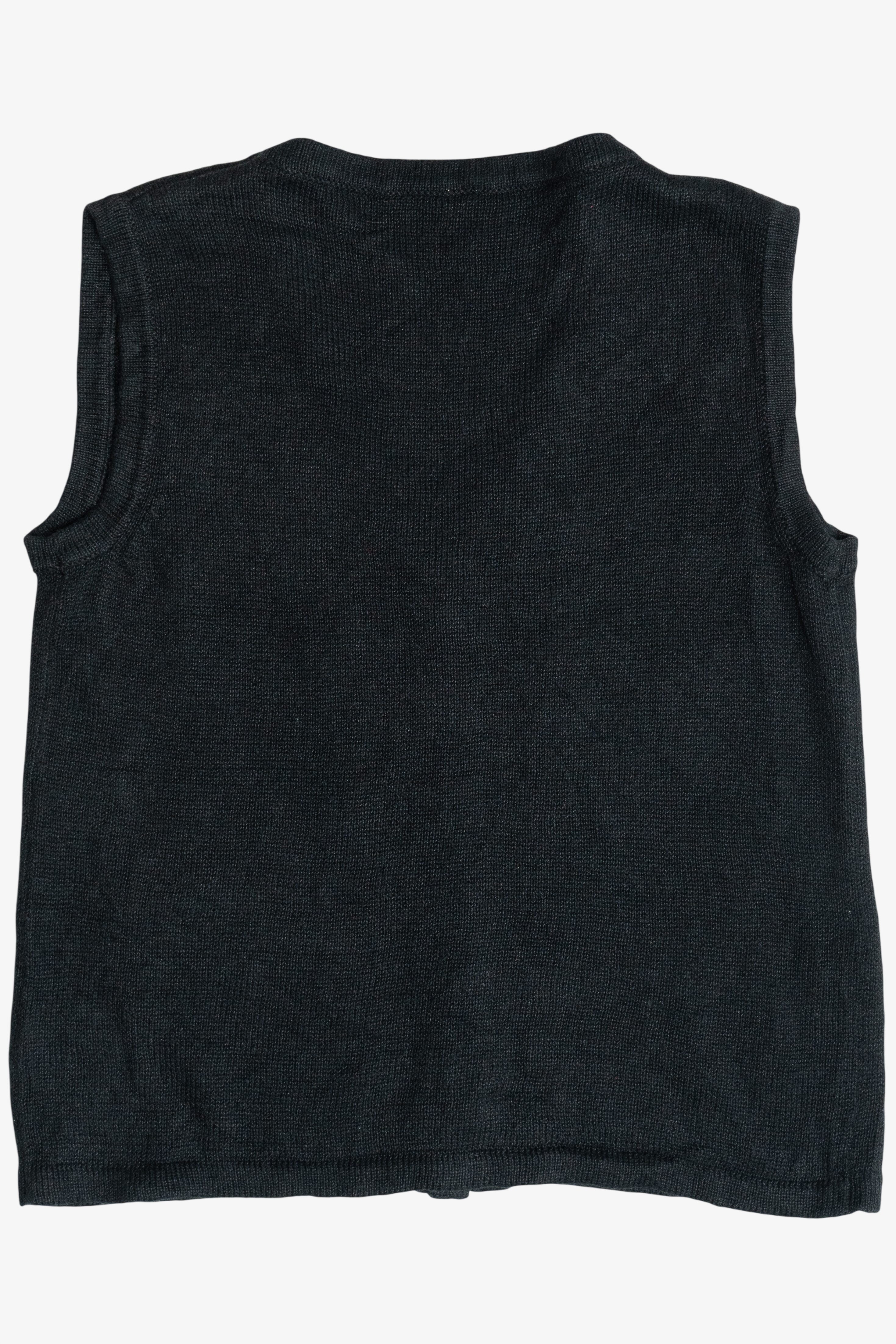 Vintage Black Ugly Christmas Sweater Vest (2000s)