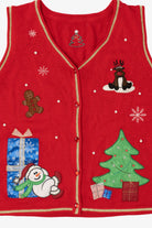 Vintage Red Ugly Christmas Vest (2000s)