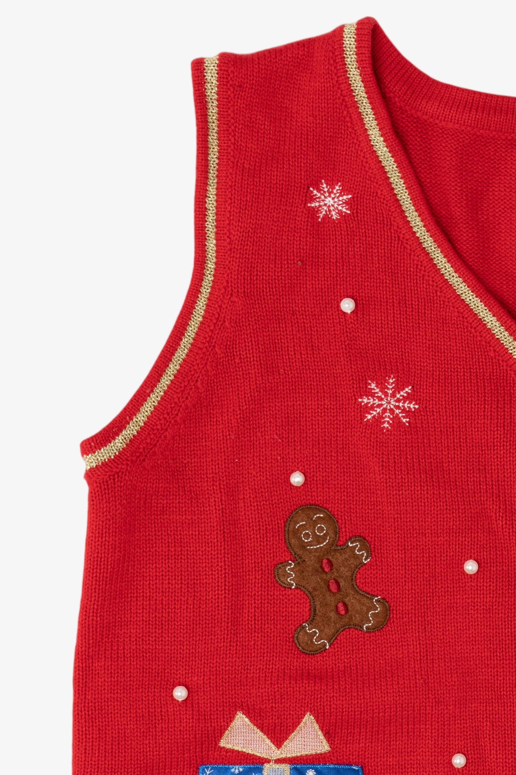 Vintage Red Ugly Christmas Vest (2000s)